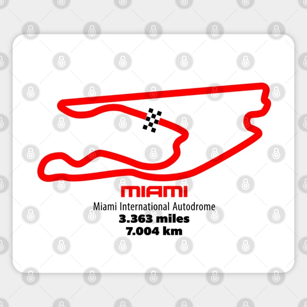 Miami Track Graphic Magnet by Hotshots